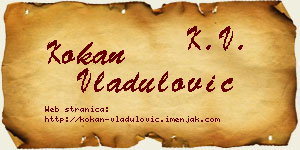 Kokan Vladulović vizit kartica